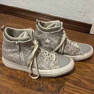 Grey high top Converse